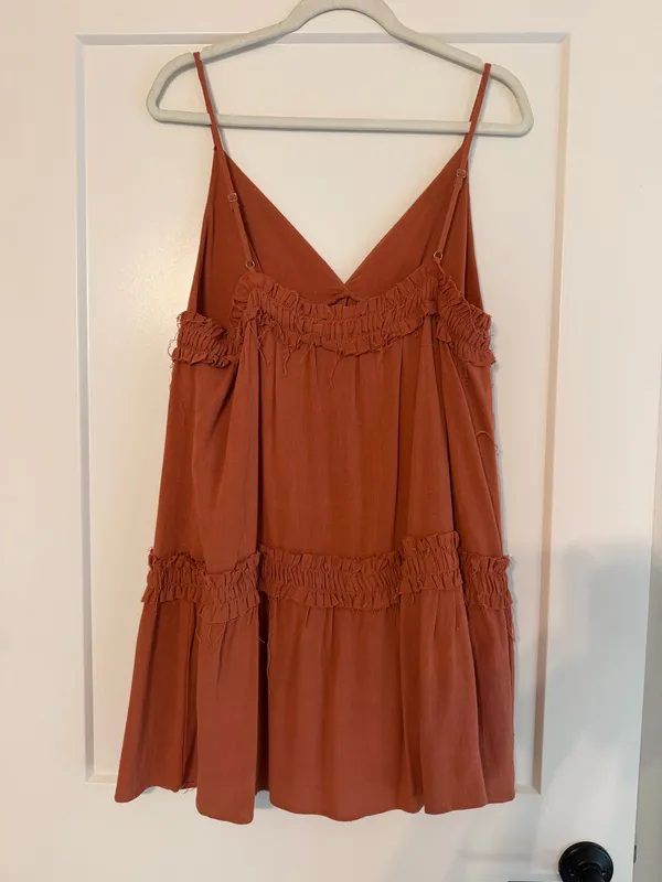 Boutique Rust Spaghetti Strap Dress - Image 6