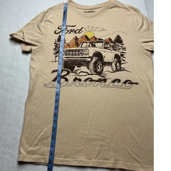 Goodfellow & Co Ford Bronco Graphic Tee‎ Tan Small Short Sleeve Shirt - Image 6
