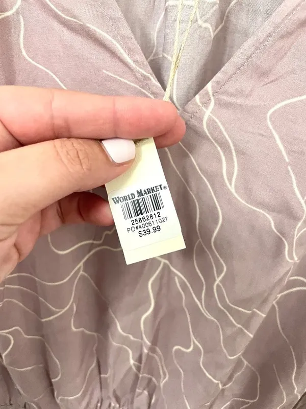 NWT World Market Pink Geometric Line Printed Dress Romantic Boho Size S/M - Image 4