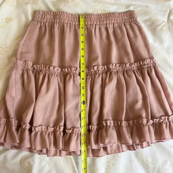 SheIn Pink Ruffle Valentine's Day Skirt Size Large - Image 9