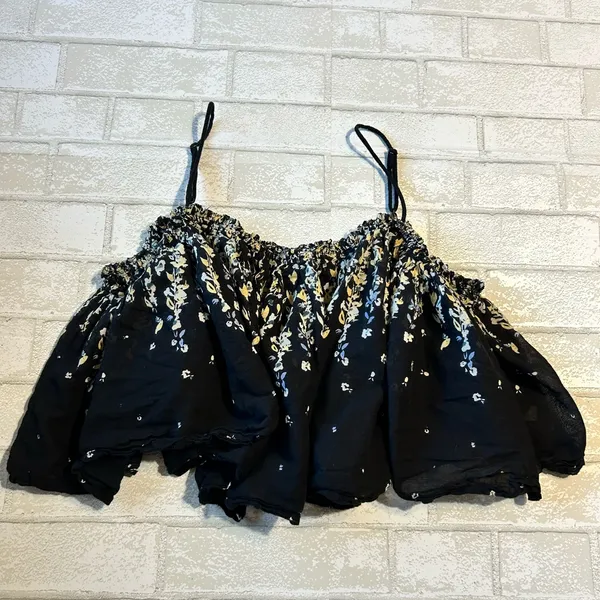 Free People Black Floral Camisole - Image 7