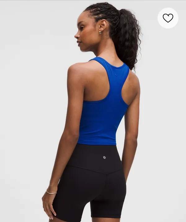 Lululemon White Ebb to Street Cropped Racerback Tank Top - Image 8