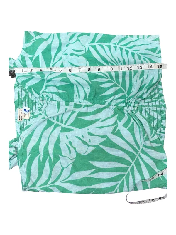 Billabong Two Tone Troical Leaf‎ Crop Top Size Small NWT - Image 9