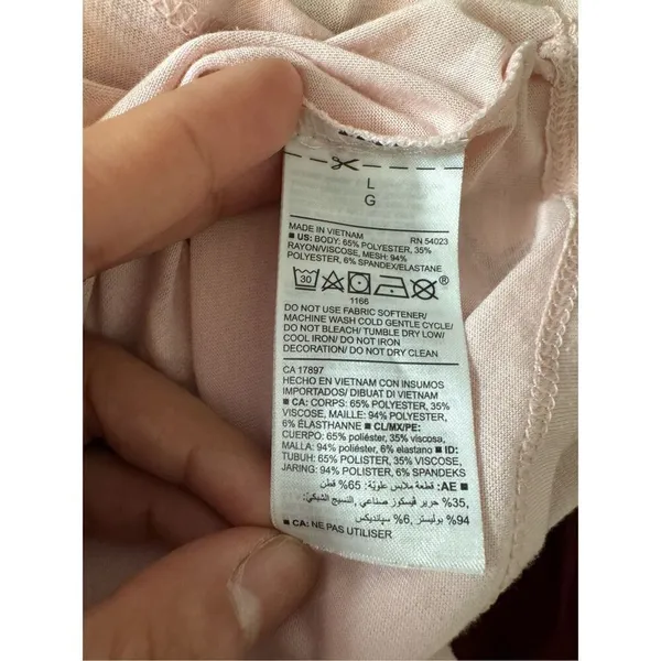 Old navy active pink blouse size large - Image 5