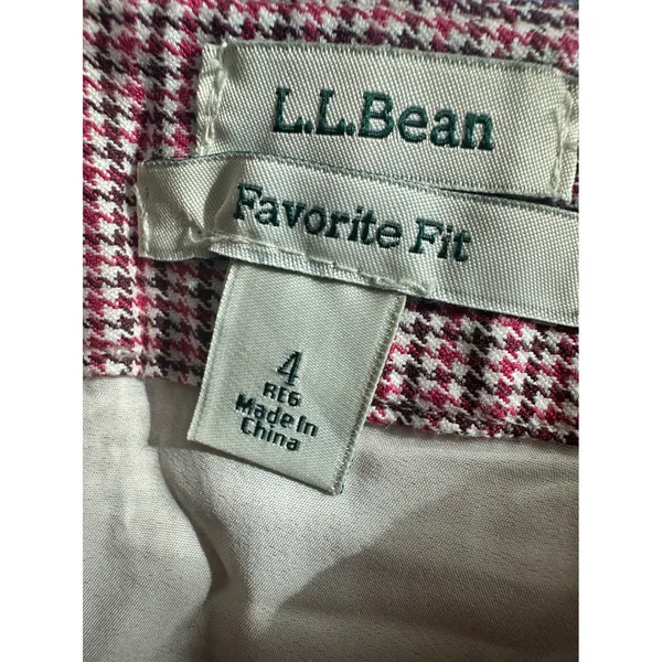 L.L.Bean Favorite Fit Houndstooth Pencil Skirt Women's Size 4 Career Casual‎ - Image 5