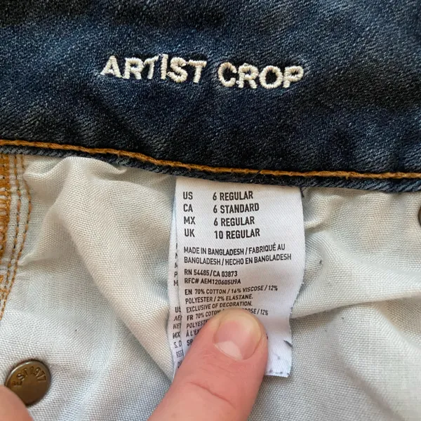 American Eagle Artist Crop Womens Jeans size 6 - Image 12