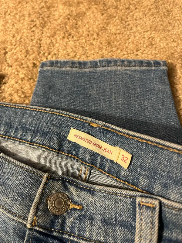 Levi's Distressed High Waisted Mom Jeans - Image 3