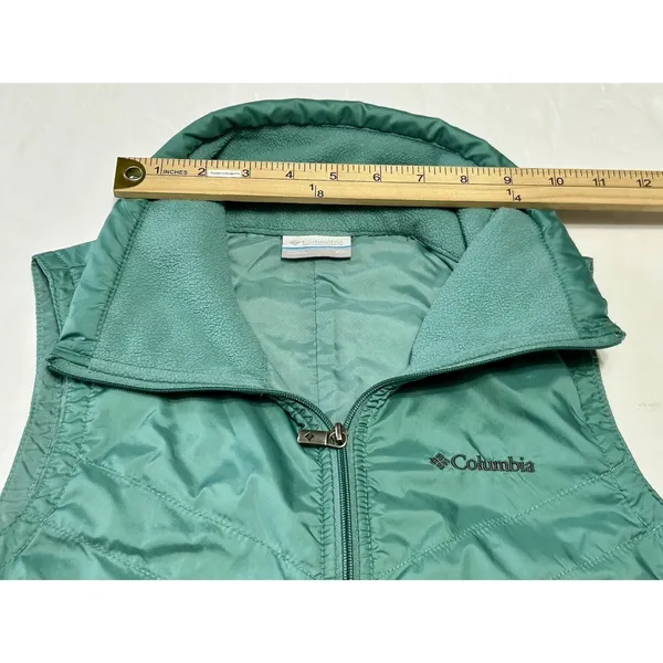 Columbia Mix It Around Vest Womens XS Teal Mint Green Quilted Fleece Omni-Shield - Image 11