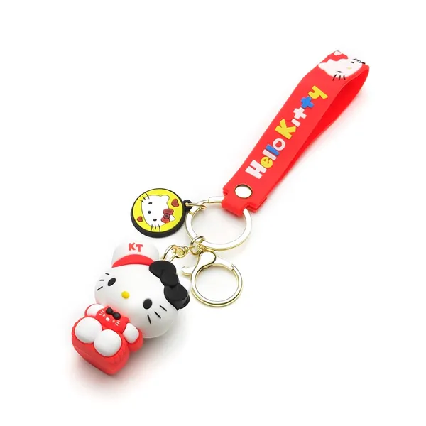NWOT Hello Kitty 3D Keychain - Red/White W/Black Bow - Image 4