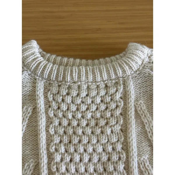Cladyknit Donegal Irish Fisherman Cable Knit 100% Pure Wool Sweater Vintage 80s - Image 5