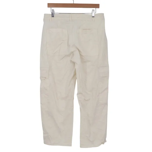 Universal Thread Womens Cream High Rise Wide Leg Cargo Pants Size 12 Off White - Image 4