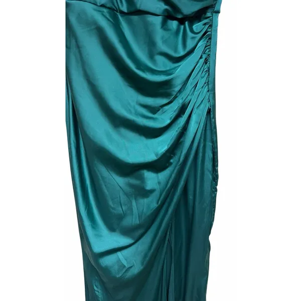 Baltic Born Monet Satin‎ Gown Emerald Green Women's Size Small - Image 7