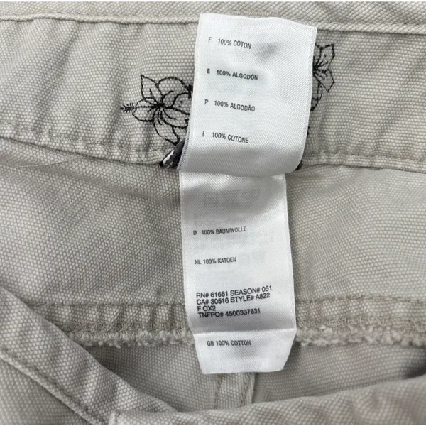 The North Face A5 Series Mini Shorts Size 8 Khaki Canvas Cargo Hiking Gorpcore - Image 9