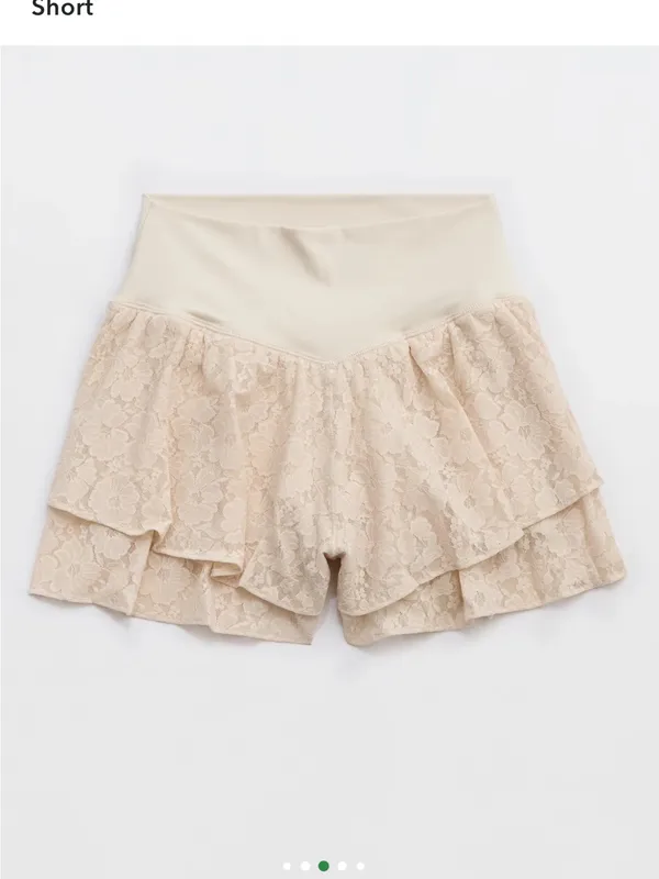 OFFLINE by Aerie Real Me Lace Flowy Shorts in Light Blue - Image 4