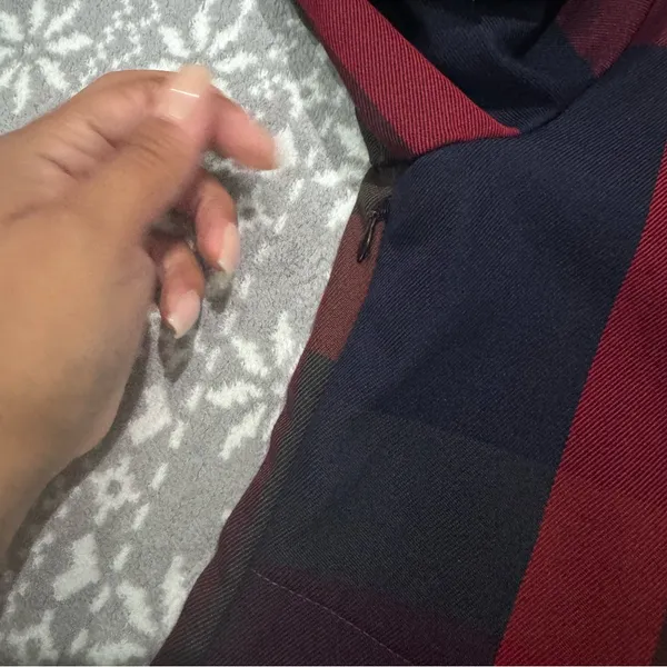 NWT Cupshe Plaid Dress Roll Tab Sleeves w/ Pockets Medium‎ Autumn Casual Holiday - Image 12