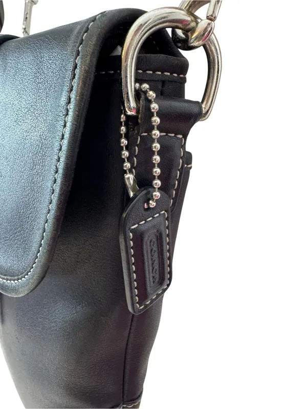 Vintage Coach Black Leather Soho Duffle Flap Crossbody Bag 9480 Y2K - Image 9