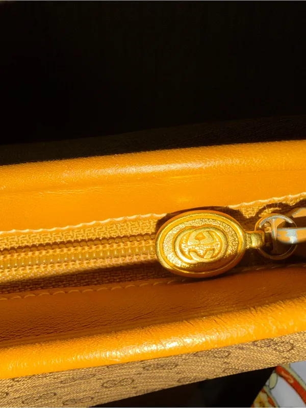Gucci Monogram Crossbody Bag with Scarf Accent vintage - Image 6