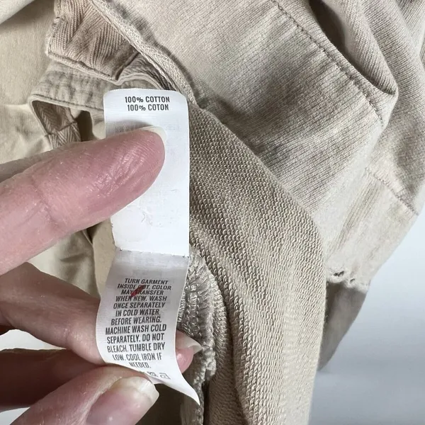 Aerie Oversized Hoodie Sweatshirt Tan Wide Drawstring Relaxed Fit Comfy Size S‎ - Image 7