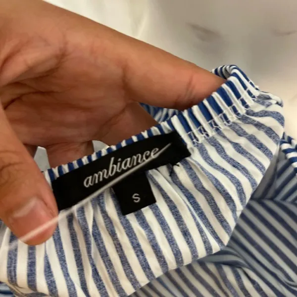 Stripped blouse Blue - Image 4