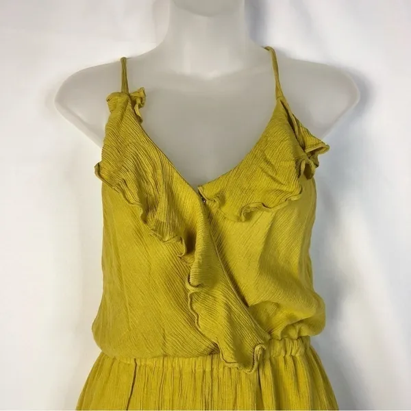 BCBGeneration Avocado‎ Green Ruffle Neckline Mini Dress S - Image 3