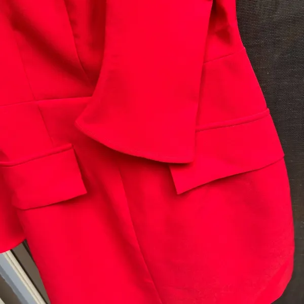 Commense Women’s Mock Neck Red Bell Sleeve Mini Dress Size Sm NWT Chic Y2K - Image 5