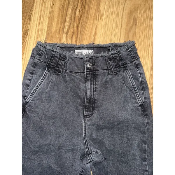 Garage Jeans Women's 9‎ Black High Rise Frayed Waist Skinny Stretch Denim Pants - Image 2