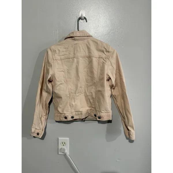 LEVI'S FRESH ORIGINAL TRUCKER‎ JACKET WOMENS XS PINK JEAN DENIM Botanical - Image 5