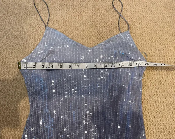 ZARA Ombré Sequins Spaghetti Strap Midi Dress Size XS - Image 4