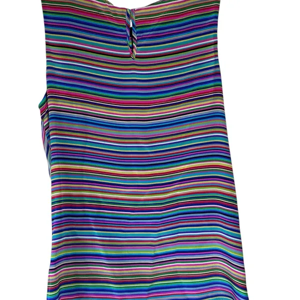Amanda Uprichard Striped Silk‎ Made in USA Sleveless Blouse Colorful Size P/XS - Image 2