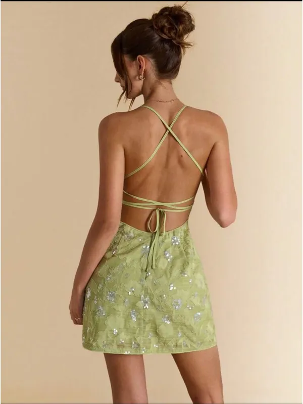 SheIn Green sequin dress - Image 3