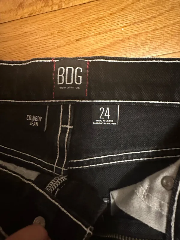 BDG Black Jeans White trim - Image 4