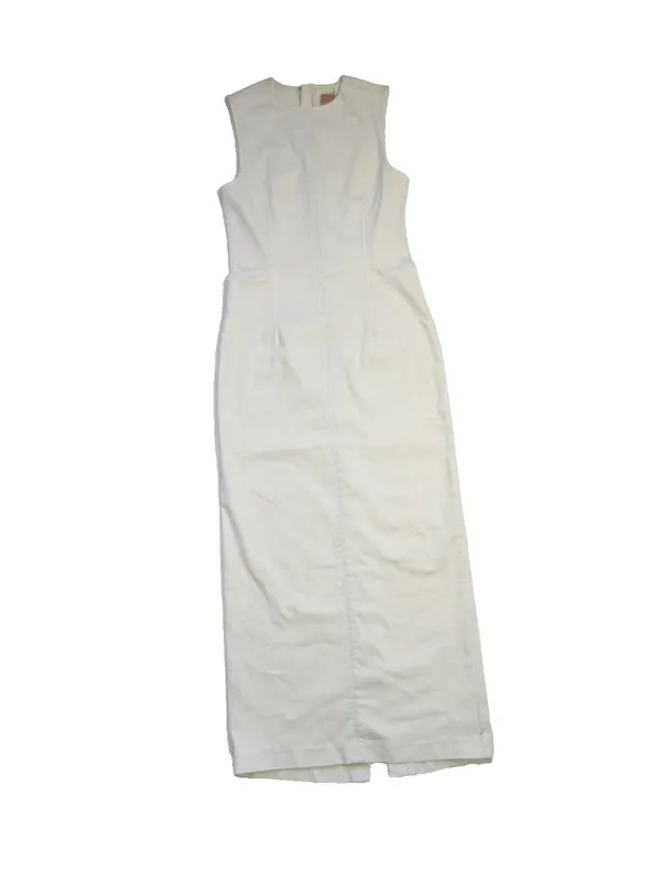NWT Reformation Kendi Denim Midi in Fior Di Latte Sleeveless Stretch Dress 6 - Image 7