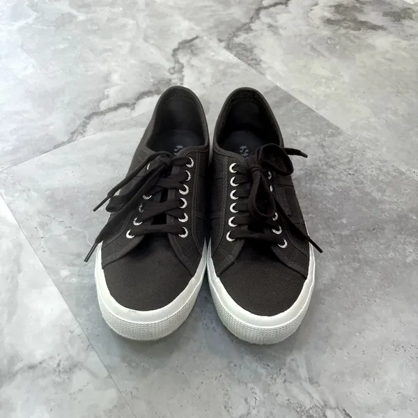 Superga Womens 41 1/2 or 8.5‎ or Mens 10 Grey Shoes Sneaker Skate Casual - Image 2