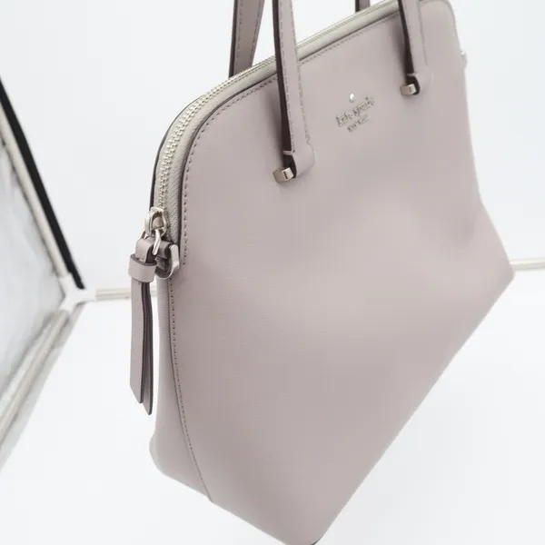 Kate Spade Satchel Womens Medium Larchmont Avenue Dome Gray Leather Crossbody - Image 7