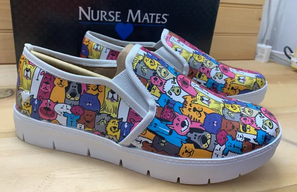 Adela Multi Pets Print Slip On Sz 8 - Image 2
