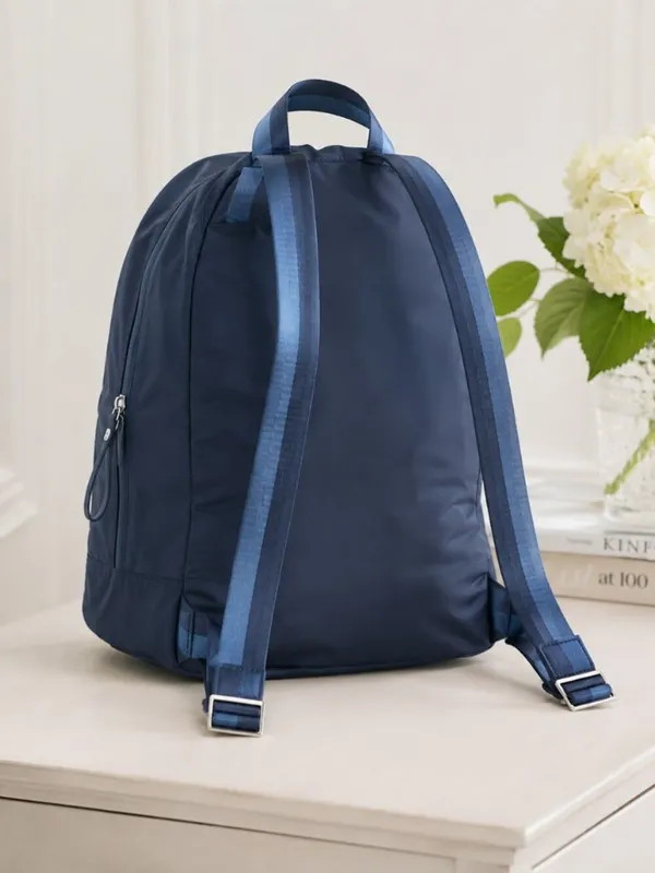 Kate Spade Packable Foldable Travel Backpack Pouch Navy NWT - Image 5