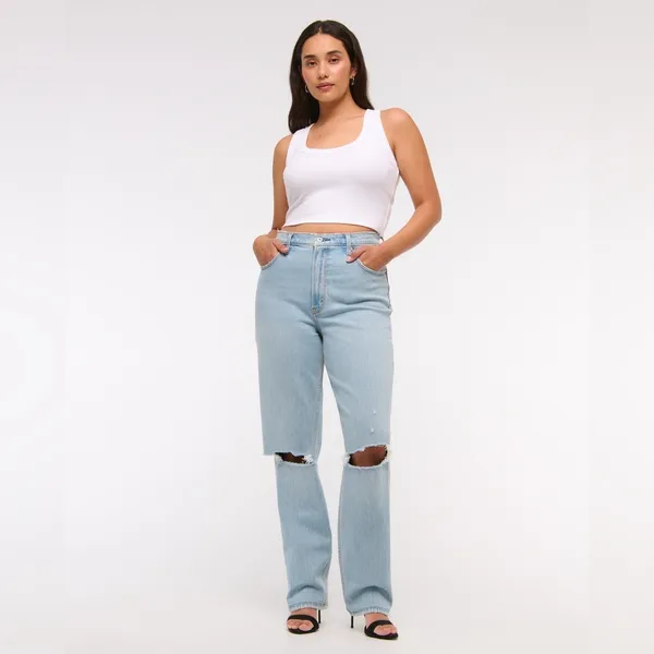 ABERCROMBIE & FITCH The 90’s Straight Ultra High Rise Jeans Size 30 / 10R NWT - Image 14