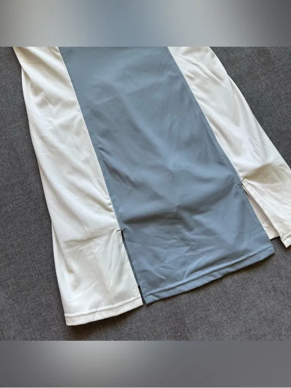 Gold Hinge Cloud Blue Stripe Active Dress M - Image 8