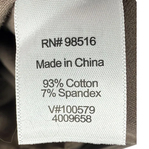 NWT Coldwater Creek Womens Modern Fit Brown Cotton Stretch Wide Leg Pants Size 8 - Image 13