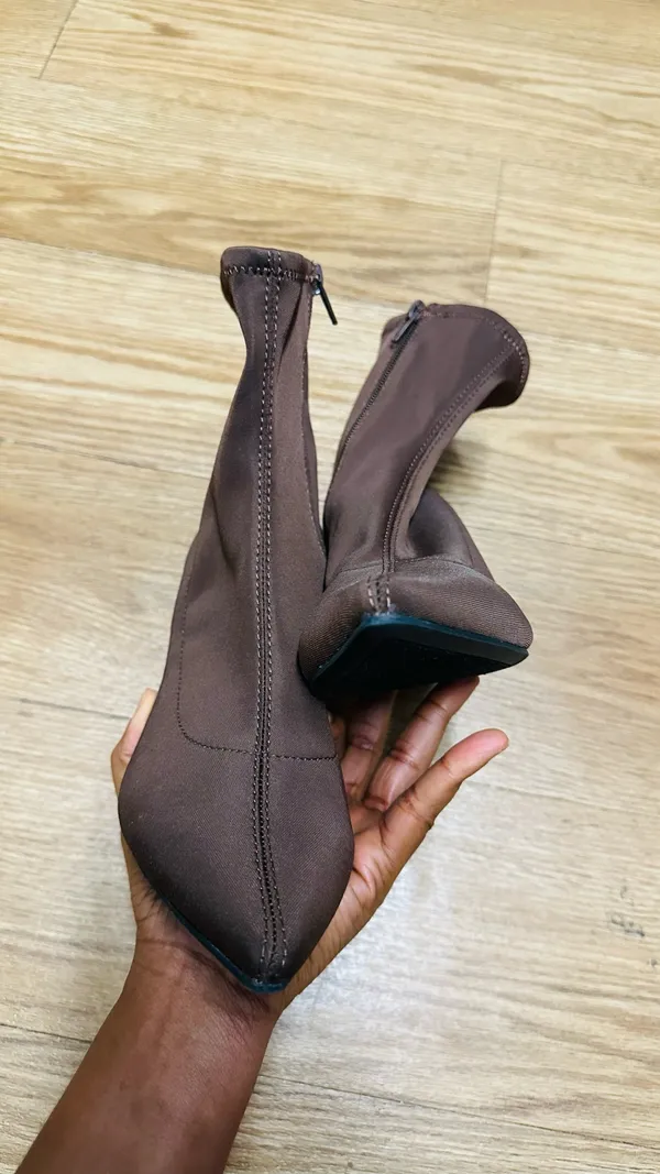 UNISA Brown Pointed Toe Ankle Boots - Image 2