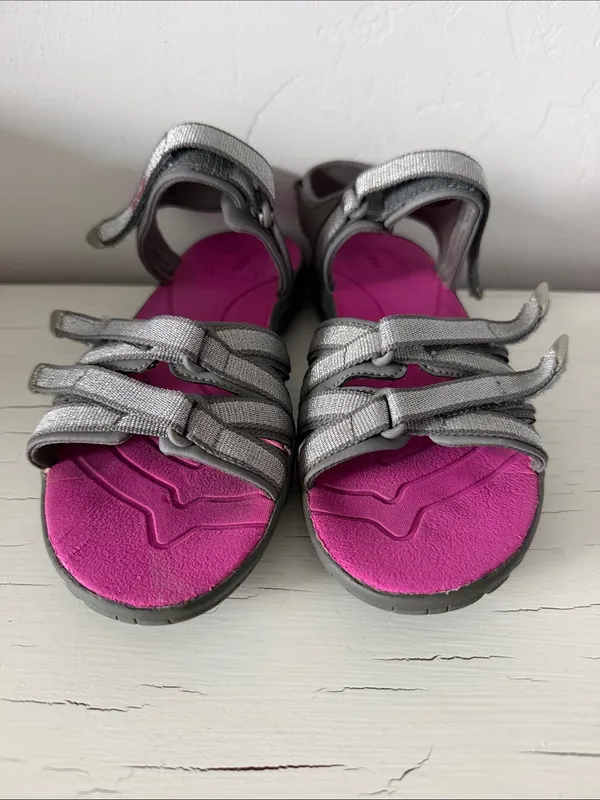 Teva Tirra Sandals Women's 5 Gray Pink Sport Hiking Water Strappy Outdoor Shoes - Image 2