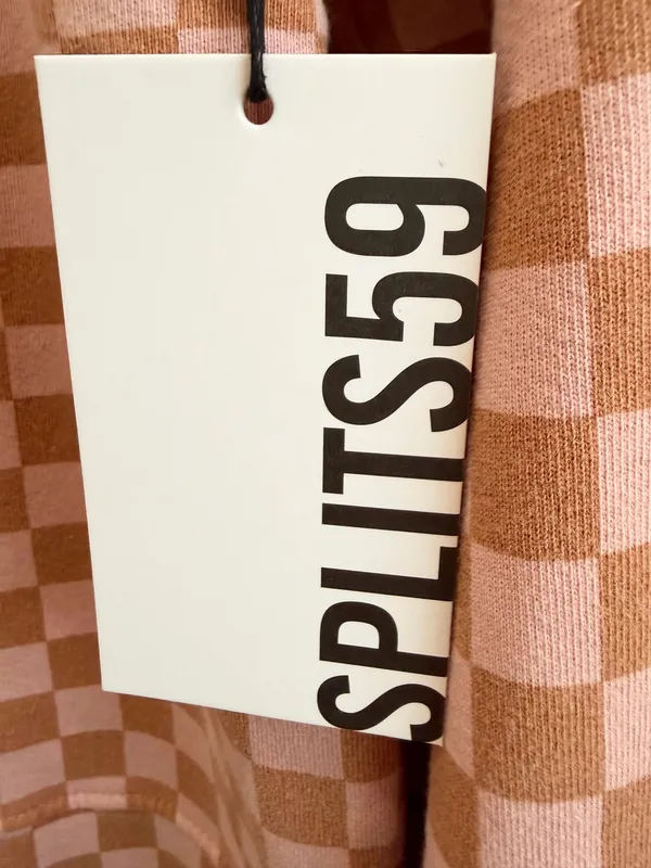 SPLITS59 Sweatshirt Women’s Size XS Tilda French Terry Checkerboard Print NWT - Image 6
