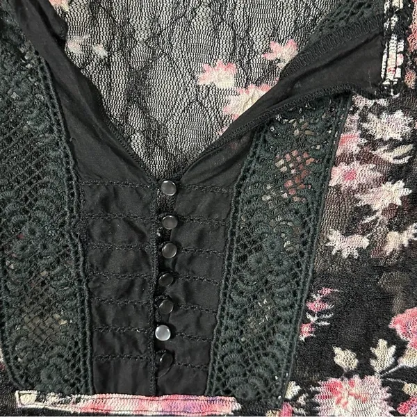 Denim & Supply Ralph Lauren Ethereal Dainty Cottage Floral Lace Y2K Medium - Image 8