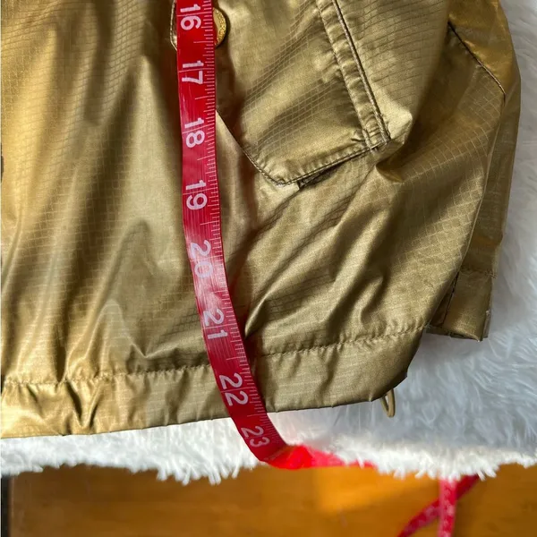 Lauren Ralph Lauren, gold metallic windbreaker. With hood and lined - Image 7