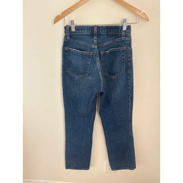 Abercrombie &‎ Fitch The 90s Straight Ultra High Rise Jeans Medium Wash 24 00XS - Image 3