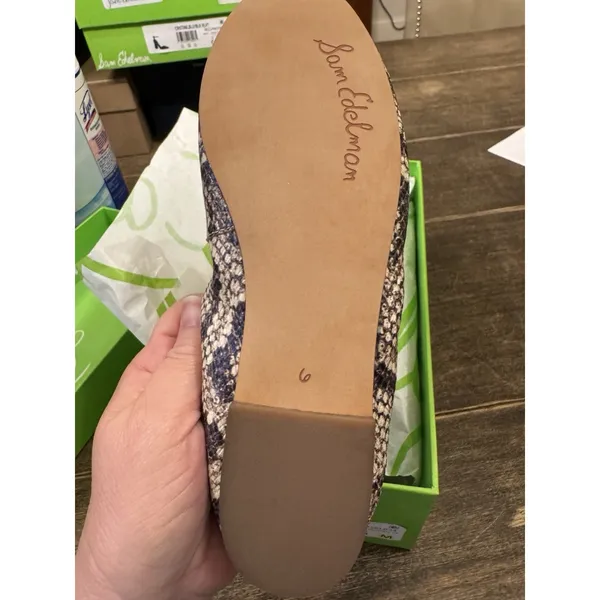 Sam Edelman Felicia Roccia Leather Snakeskin Ballet Flats Women's‎ Size 6 Bow! - Image 9