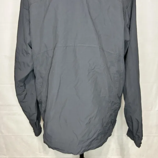 LL Bean Jacket Womens Medium Gray Hooded Jacket Windbreaker Nylon Vintage - Image 9