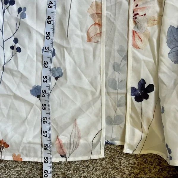 🦋 NWT White Floral Leg Slit Maxi Dress XL Wedding - Image 6