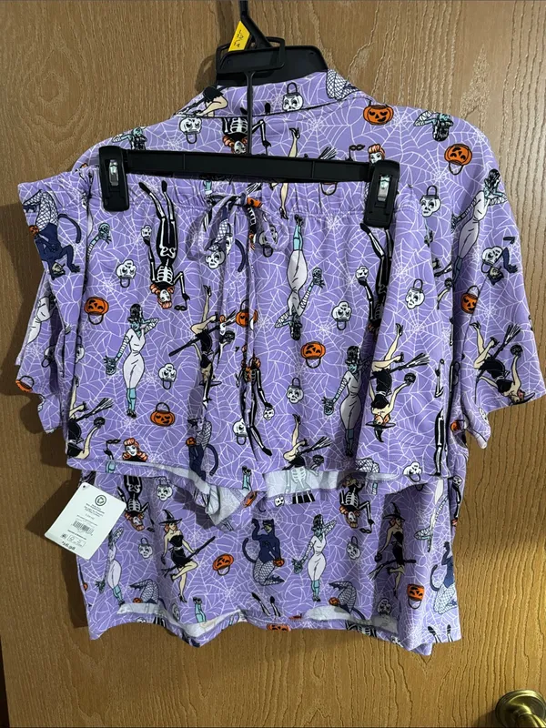 Way to Celebrate Halloween Retro Pinup Witch Pajamas Size Large NWT - Image 4