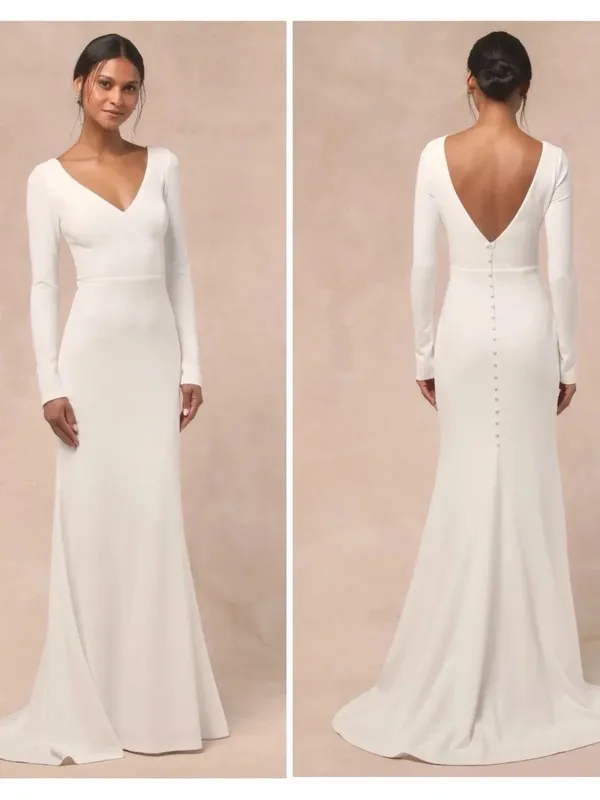 NWT Lulus Feeling of Forever Maxi Dress Bridal Bride Women's White Size Medium - Image 2